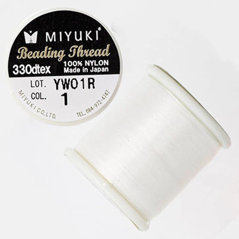 Miyuki Beading thread (01) White, Quantity: Per stuk