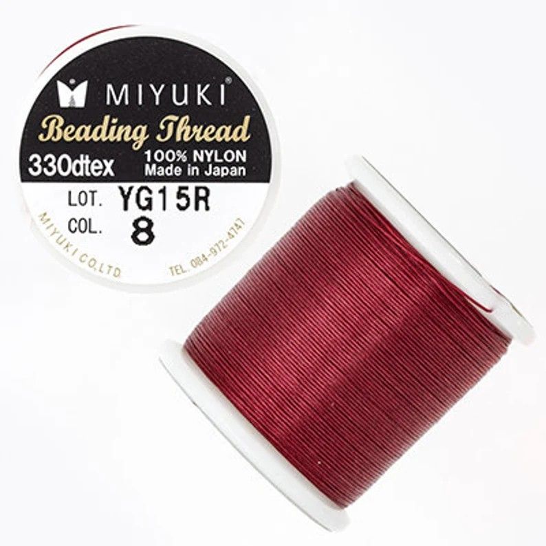 Miyuki Beading thread (08) Red, Aantal: Per stuk