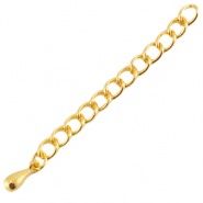Verlengketting goud, 5 stuks