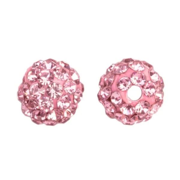 Shamballa kralen (6 mm) Orchid Smoke, 2 stuks