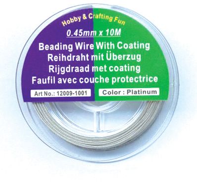 Gecoat staaldraad 0,45 mm Zilver, 10 meter