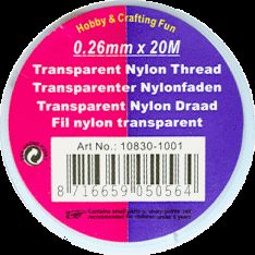 Nylondraad 0.26 mm, 20 meter
