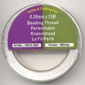 Kralendraad 0.35 mm Wit, 20 meter