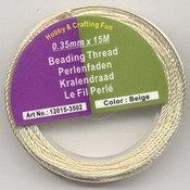 Kralendraad 0.35 mm Beige, 20 meter