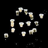 Knijpkralen 2,0 mm Goud, 100 stuks