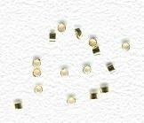 Knijpkralen 1,5 mm Goud, 100 stuks