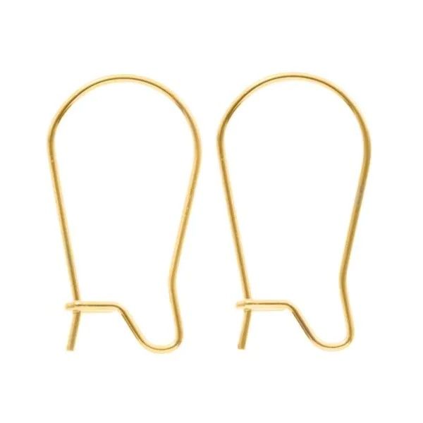 Oorbeugels Goud, 12 paar (nikkelvrij)