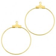 Oorringen 25 mm Goud, 6 stuks (nikkelvrij)