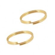 Splitringetjes 6 mm Goud, 10 stuks