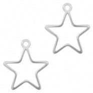 Bedel DQ metaal star antiek zilver (nikkelvrij)