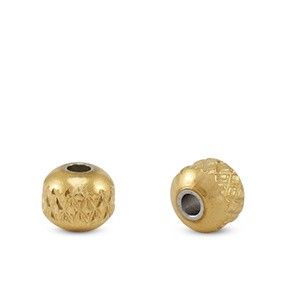 Roestvrij stalen (RVS) Stainless steel kralen 4mm Goud, 2 stuks