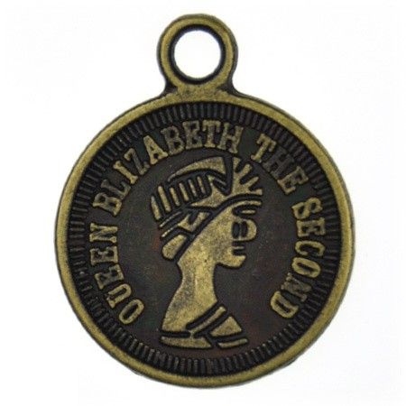 Bedel munt 2-zijdig Bronskleur 18mm