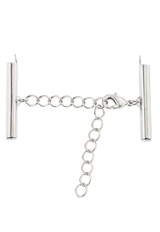 Eindkap met verlengketting en karabijnsluiting 30 mm Platinum