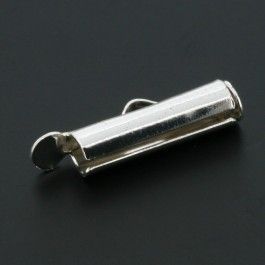 Eindkap voor weefarmbanden Silver Plated, 2 stuks