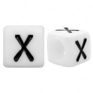 Letterkraal X (acryl) wit 6 x 6 mm (rijggat 3,6 mm), per stuk