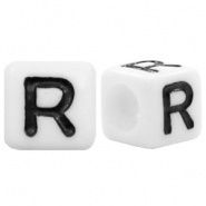 Letterkraal R (acryl) wit 6 x 6 mm (rijggat 3,6 mm), per stuk
