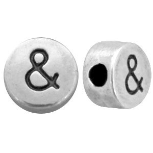 DQ metalen letterkaal &amp; Antiek zilver (nikkelvrij)