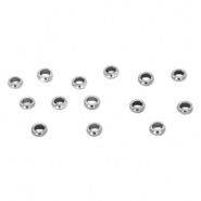 Knijpkralen rond 2,0 mm Zilver, 100 stuks