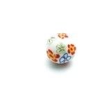 Bloemkraal fimo wit 12mm, per 3 stuks