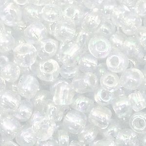 Rocailles 6/0 (4mm) Chrystal Pearl