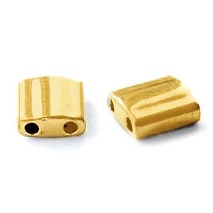 Miyuki Tila 5 x 5 mm Kralen - 191 Plated Gold 24kt, per stuk
