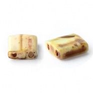 Miyuki Tila 5 x 5 mm Kralen - 4512 Opaque picasso Yellow, 10 stuks