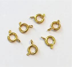 Veerringsluitingen Goudkleur, 6 stuks