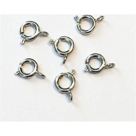 Veerringsluitingen Zilverkleur, 6 stuks