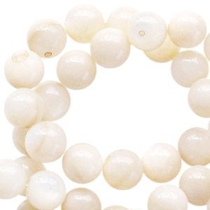 Schelpkralen rond 3mm Beige