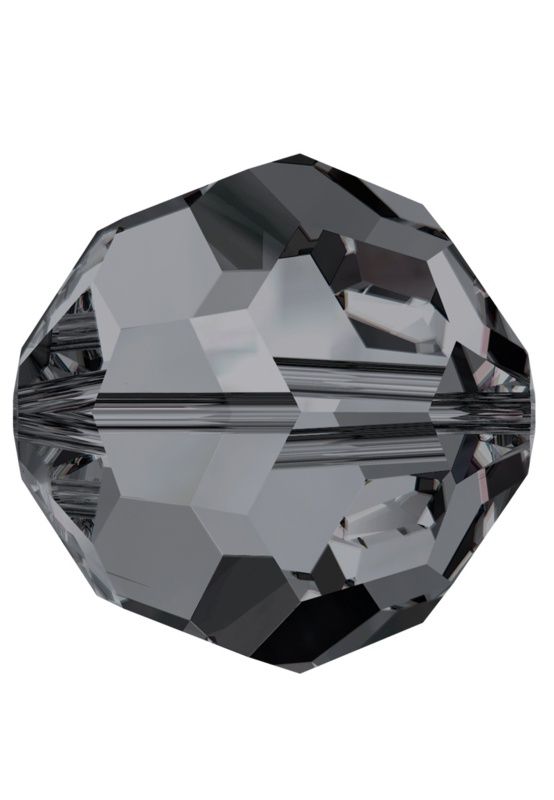 Kraal 5000 rond 6mm Crystal Silver Night (001)