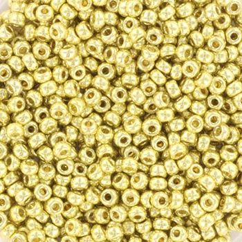 Miyuki Rocailles 11/0 5102 Duracoat Galvanized Pale Soft Gold