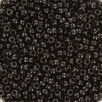 Miyuki Rocailles 11/0 0401 Opaque Black