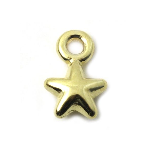 Bedel DQ metaal 5mm ster Goud (nikkelvrij)
