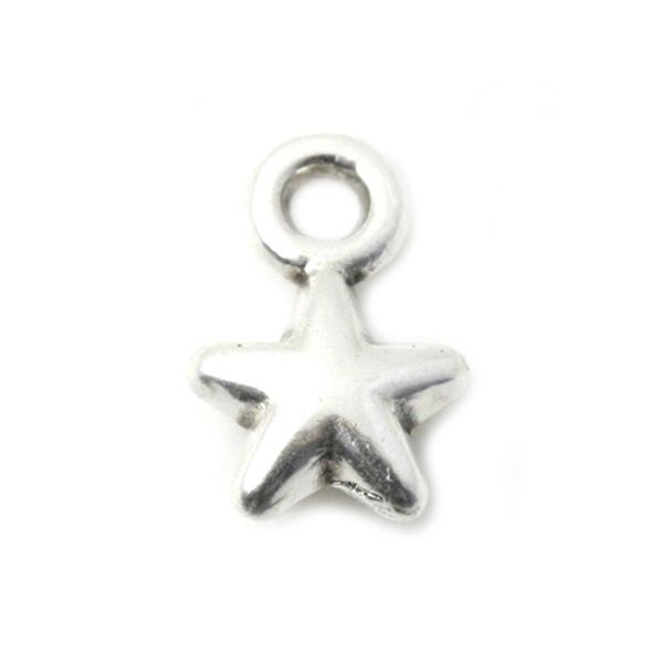 Bedel DQ metaal 5mm ster Zilver (nikkelvrij)