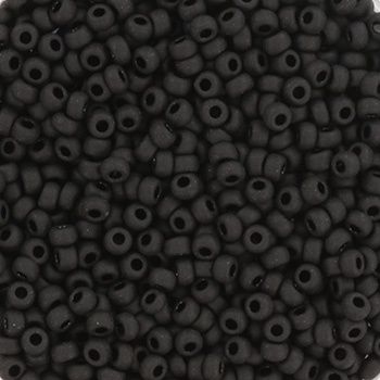 Miyuki Rocailles 11/0 0401F Opaque Matte Black