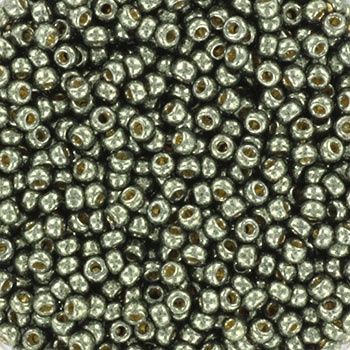 Miyuki Rocailles 11/0 5112 Duracoat Galvanized Steel Green