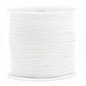 Macramé draad 0.8mm White, per meter