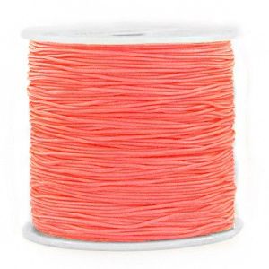 Macramé draad 0.8mm Coral Pink, per meter