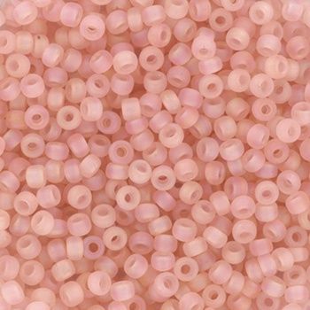 Miyuki Rocailles 11/0 0155FR Transparant Matte AB Light Tea Rose