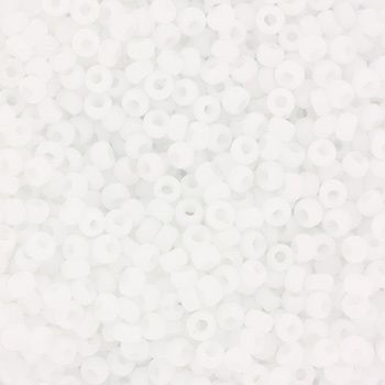 Miyuki Rocailles 11/0 0402F Opaque Matte White