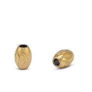 Roestvrij stalen (RVS) stainless steel kraal 4x5mm Gold