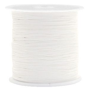 Macramé draad 0.5mm White, per meter