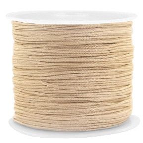 Macramé draad 0.8mm Champagne, per meter