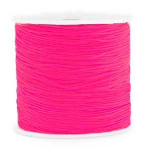 Macramé draad 0.8mm Neon Pink, per meter
