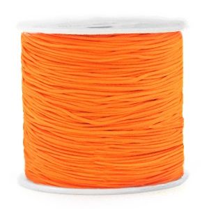 Macramé draad 0.8 Neon Orange, per meter