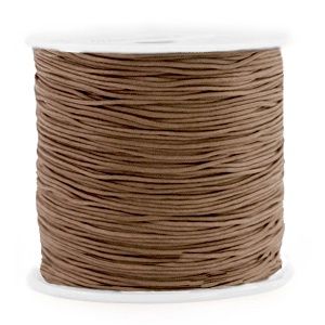 Macramé draad 0.8mm Chestnut Brown, per meter