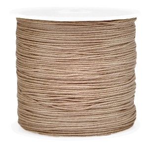 Macramé draad 0.8mm Light Brown, per meter