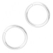 Ringetjes 6mm Silver Plated, 50 stuks