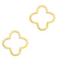 Roestvrij stalen (RVS) Stainless steel bedel/tussenstuk flower Goud