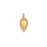 Roestvrij stalen (RVS) Stainless steel bedels druppel Gold